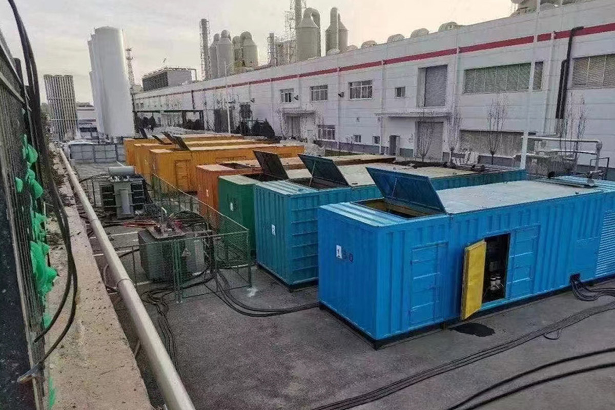 郓城发电机租赁施工现场